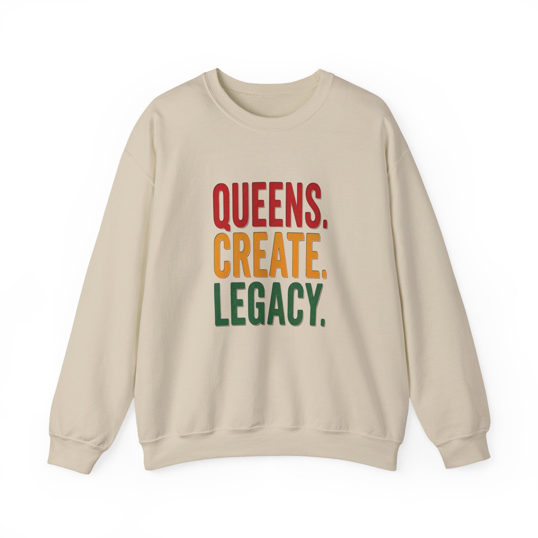 Queens Create Legacy Sweatshirt | Juneteenth Pan-African Colors, Black Pride