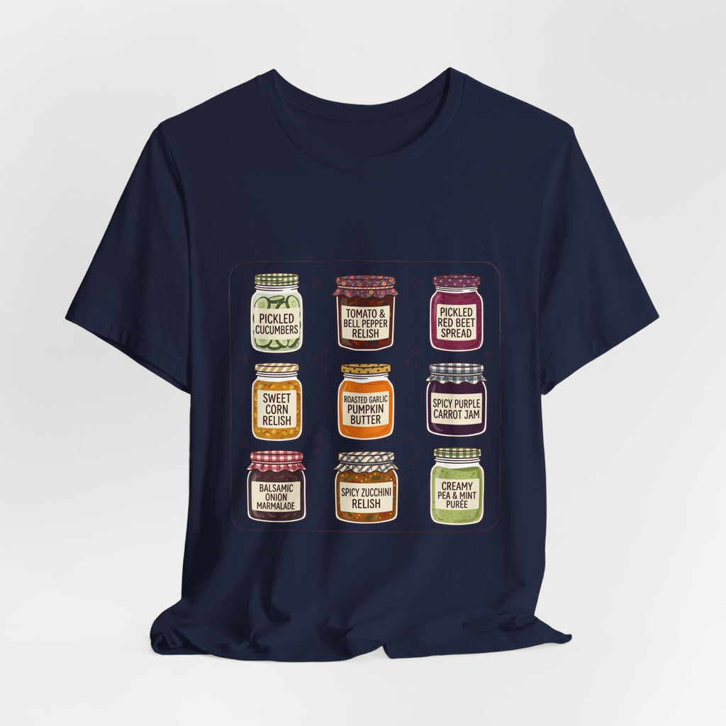Retro Pantry Jar Illustration T-Shirt | Vintage Food Graphics, Diner Style