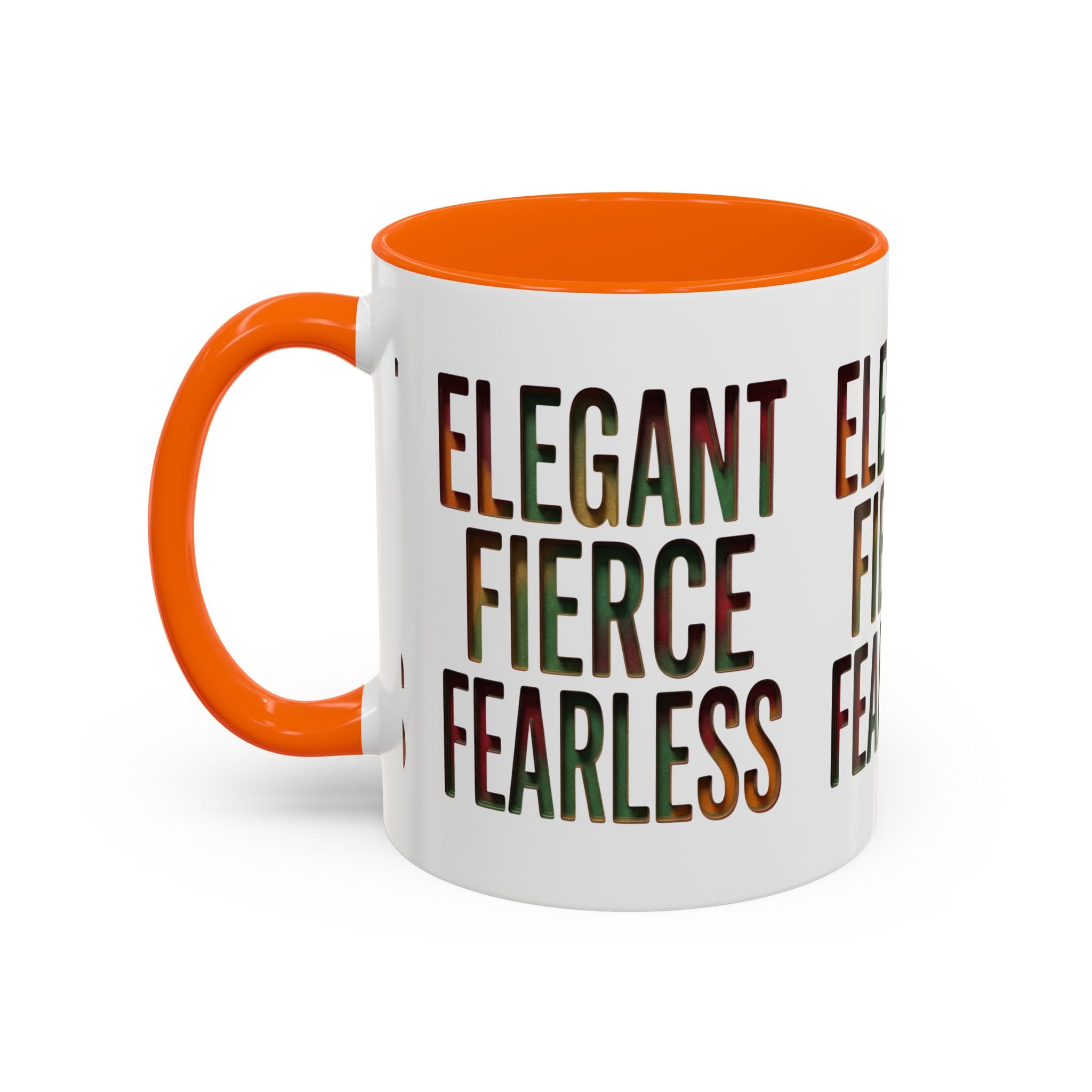 Elegant Fierce Fearless Coffee Mug — Inspirational Accent Mug (11/15oz)