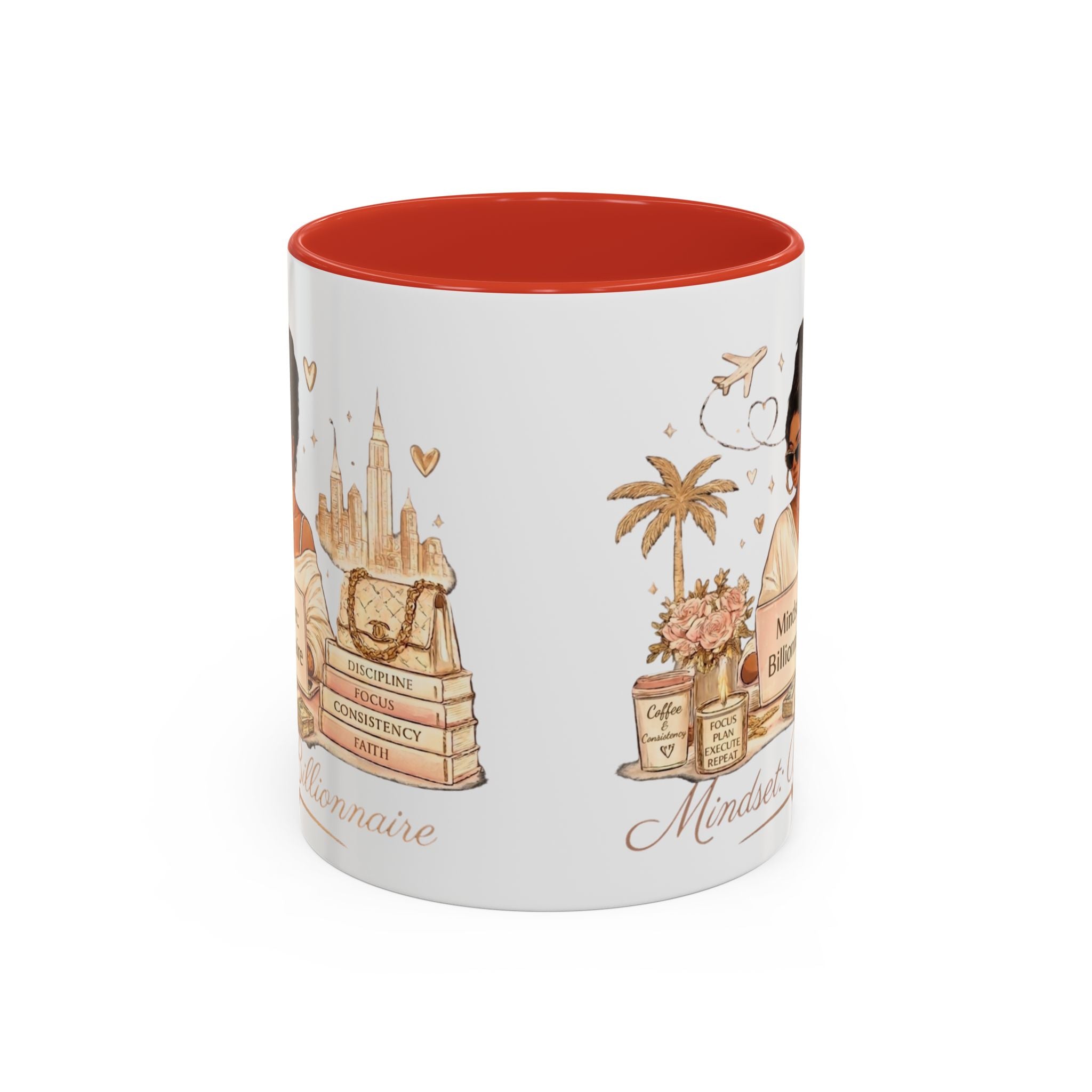 Mindset: Billionaire Accent Coffee Mug — Inspirational Luxury Travel Design (11/15 oz)