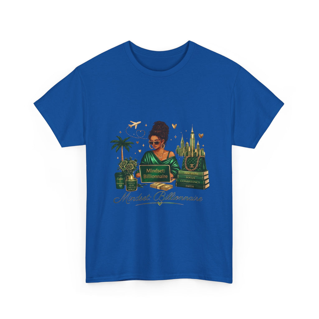 T-Shirt — Mindset Billionaire Graphic Tee (Empowerment, Travel & Success Design)