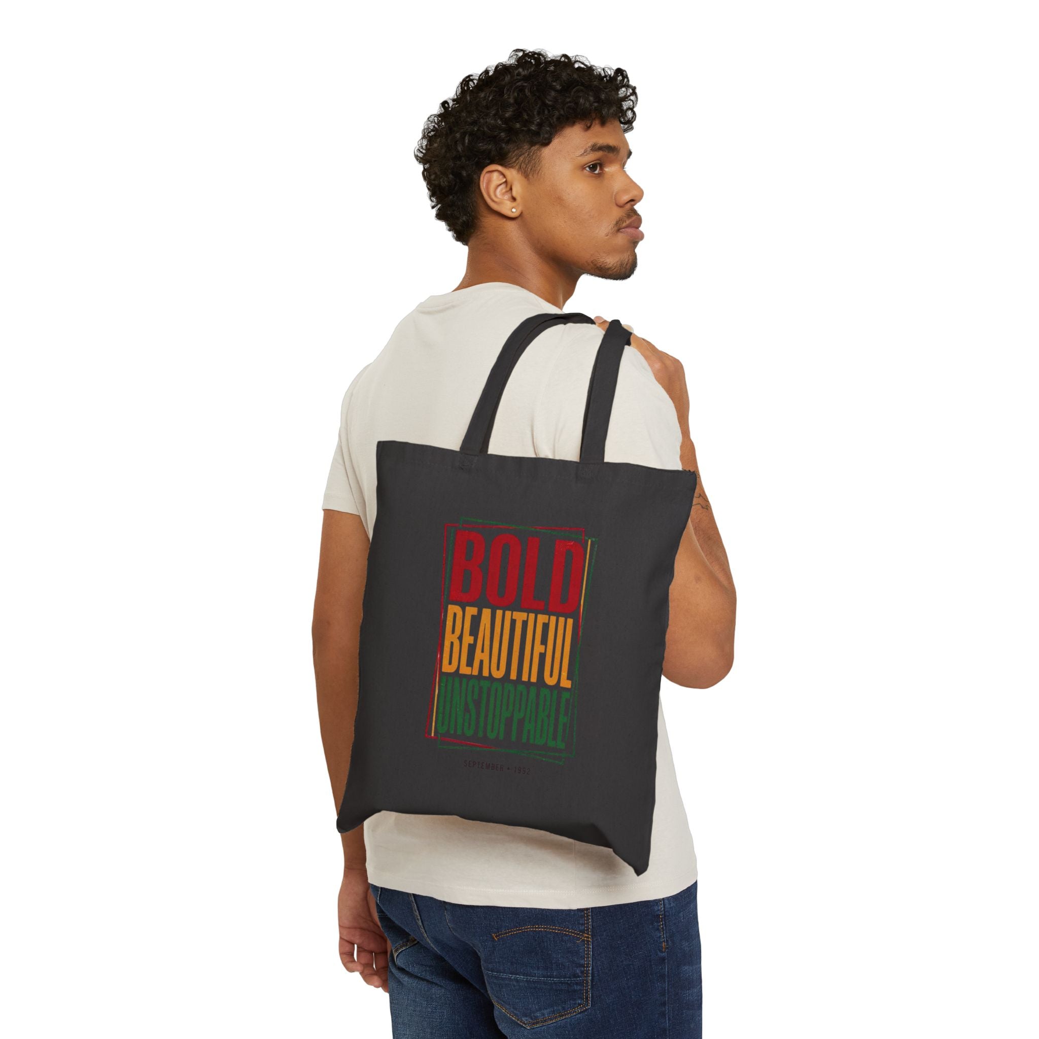 Bold Beautiful Unstoppable Tote | Juneteenth Pan-African Colors 1865