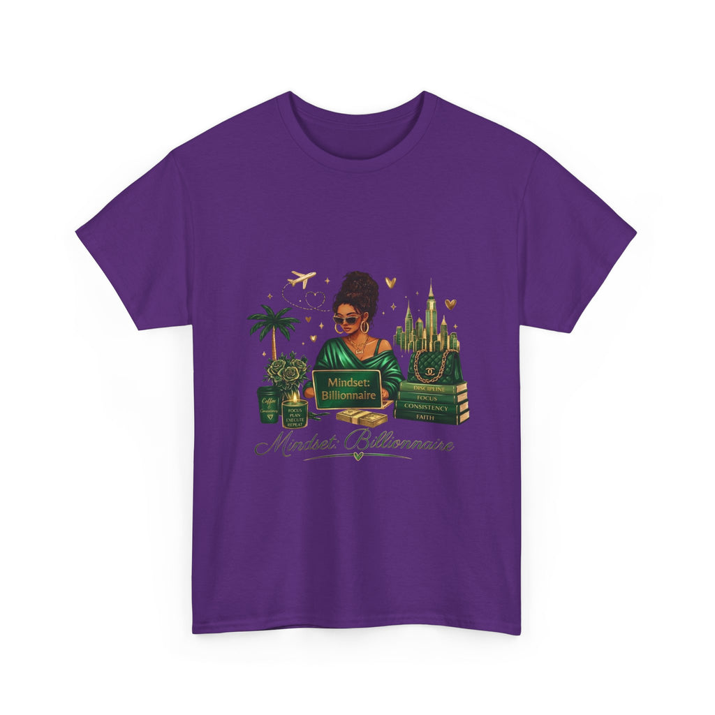 T-Shirt — Mindset Billionaire Graphic Tee (Empowerment, Travel & Success Design)
