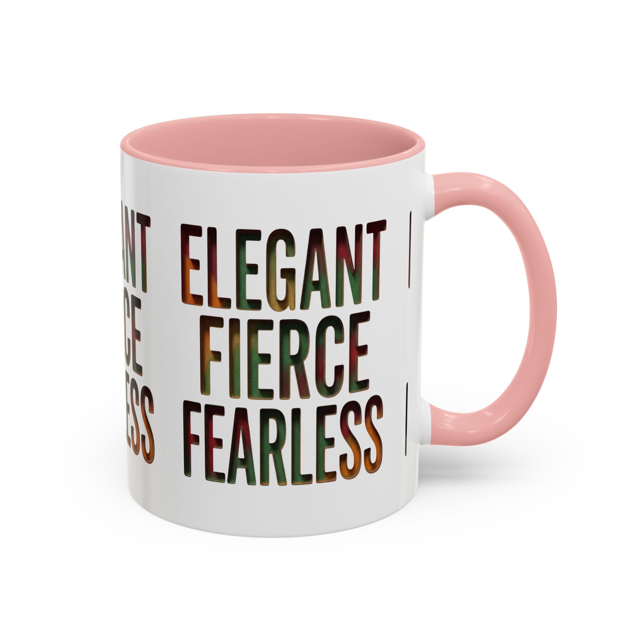 Elegant Fierce Fearless Coffee Mug — Inspirational Accent Mug (11/15oz)