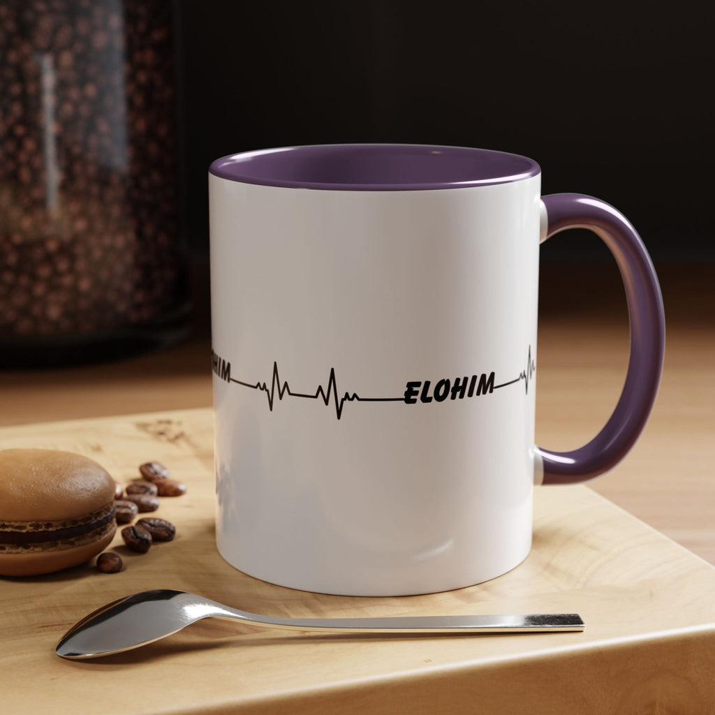 Elohim Heartbeat Accent Coffee Mug — 11/15oz