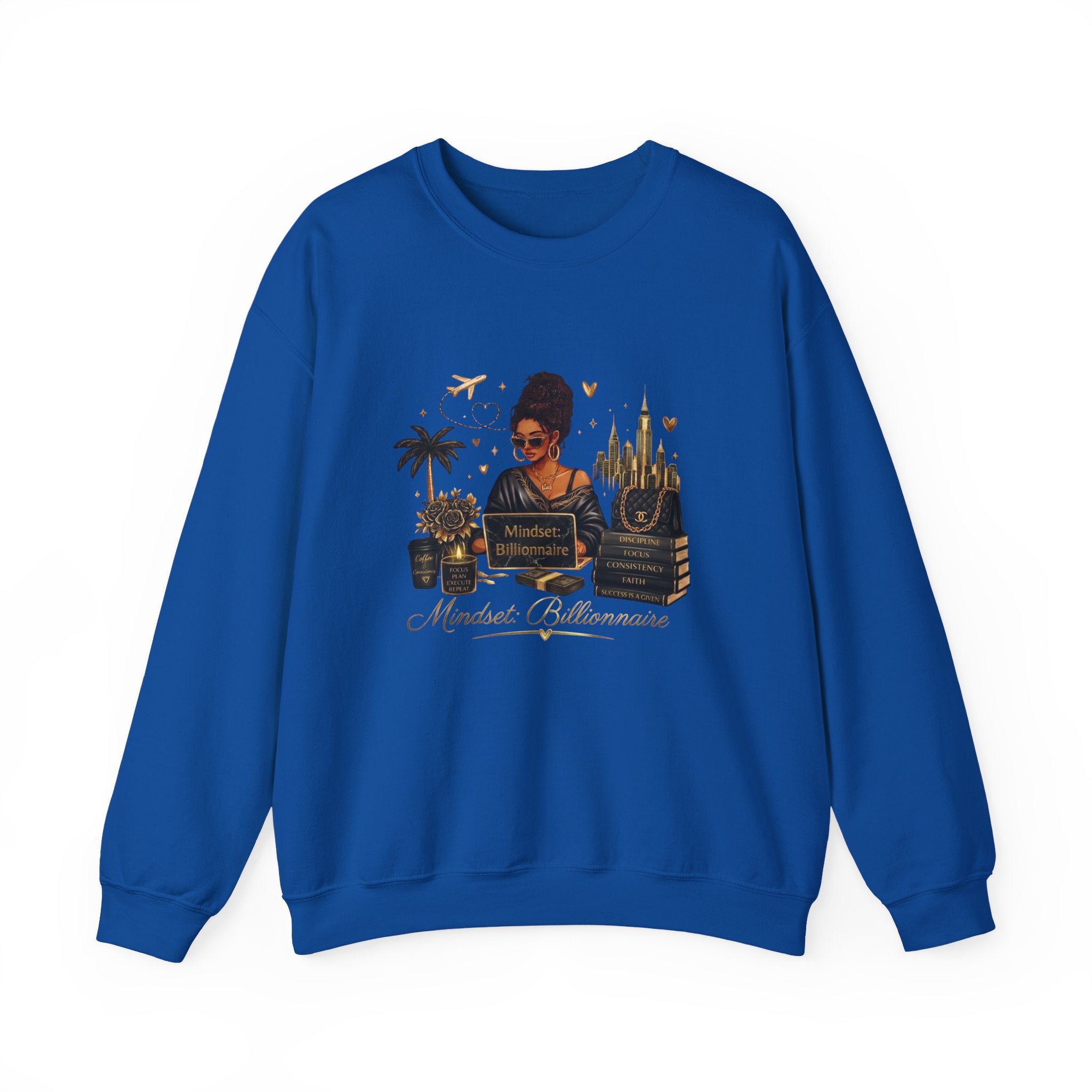 Mindset Billionaire Sweatshirt — Inspirational Cozy Crewneck for Women