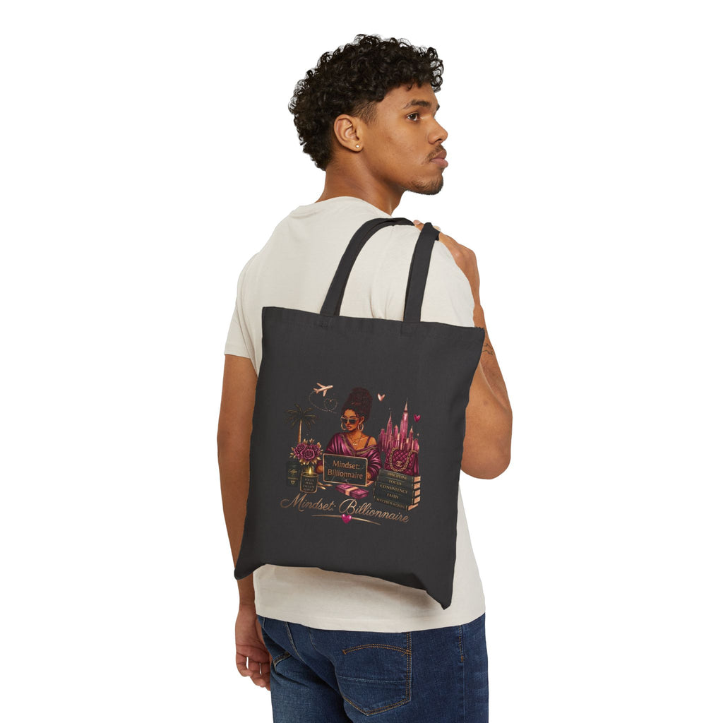 Canvas Tote Bag - "Moments of Empowerment" African American Woman Travel Market Tote