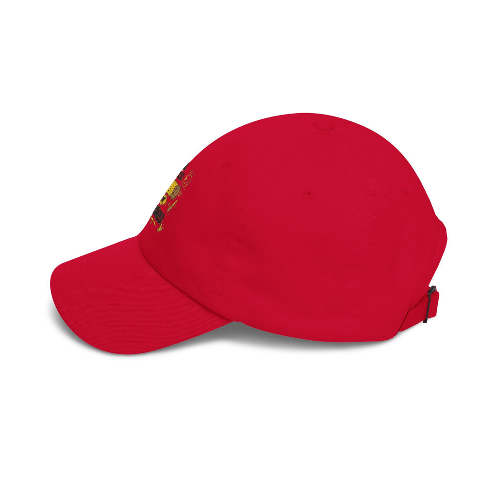 Dad Cap - "Blessed & Unbothered" Embroidered White Baseball Hat