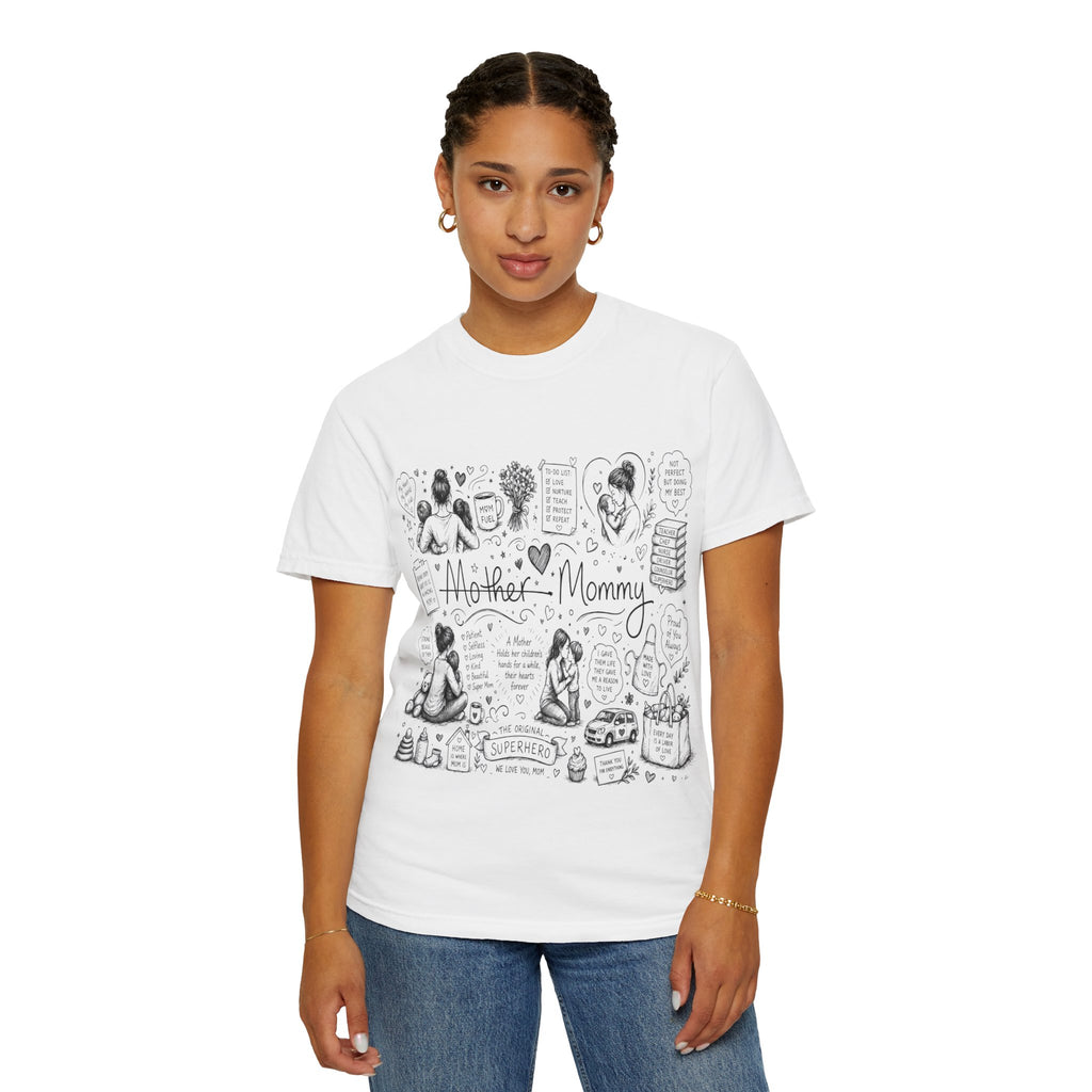 Mother's Day Doodle Gift T-Shirt — Appreciation Present for Mom