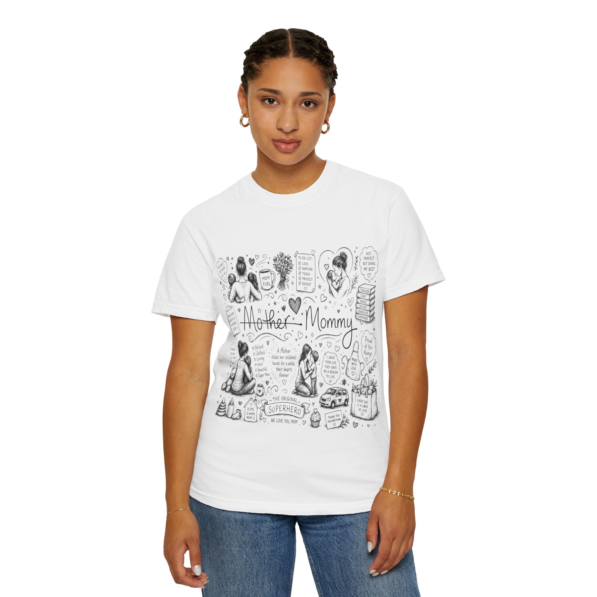 Mother's Day Doodle Gift T-Shirt — Appreciation Present for Mom
