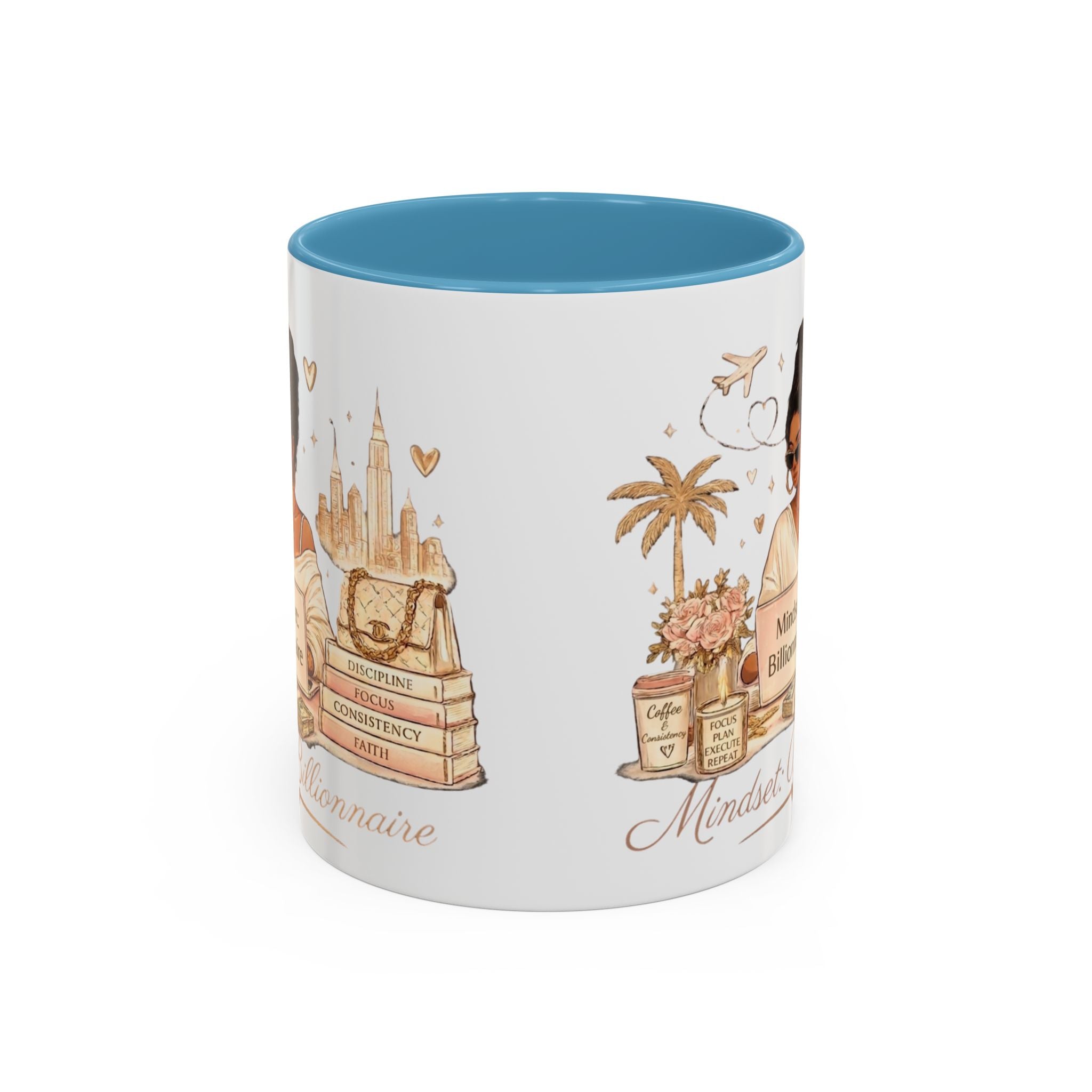 Mindset: Billionaire Accent Coffee Mug — Inspirational Luxury Travel Design (11/15 oz)