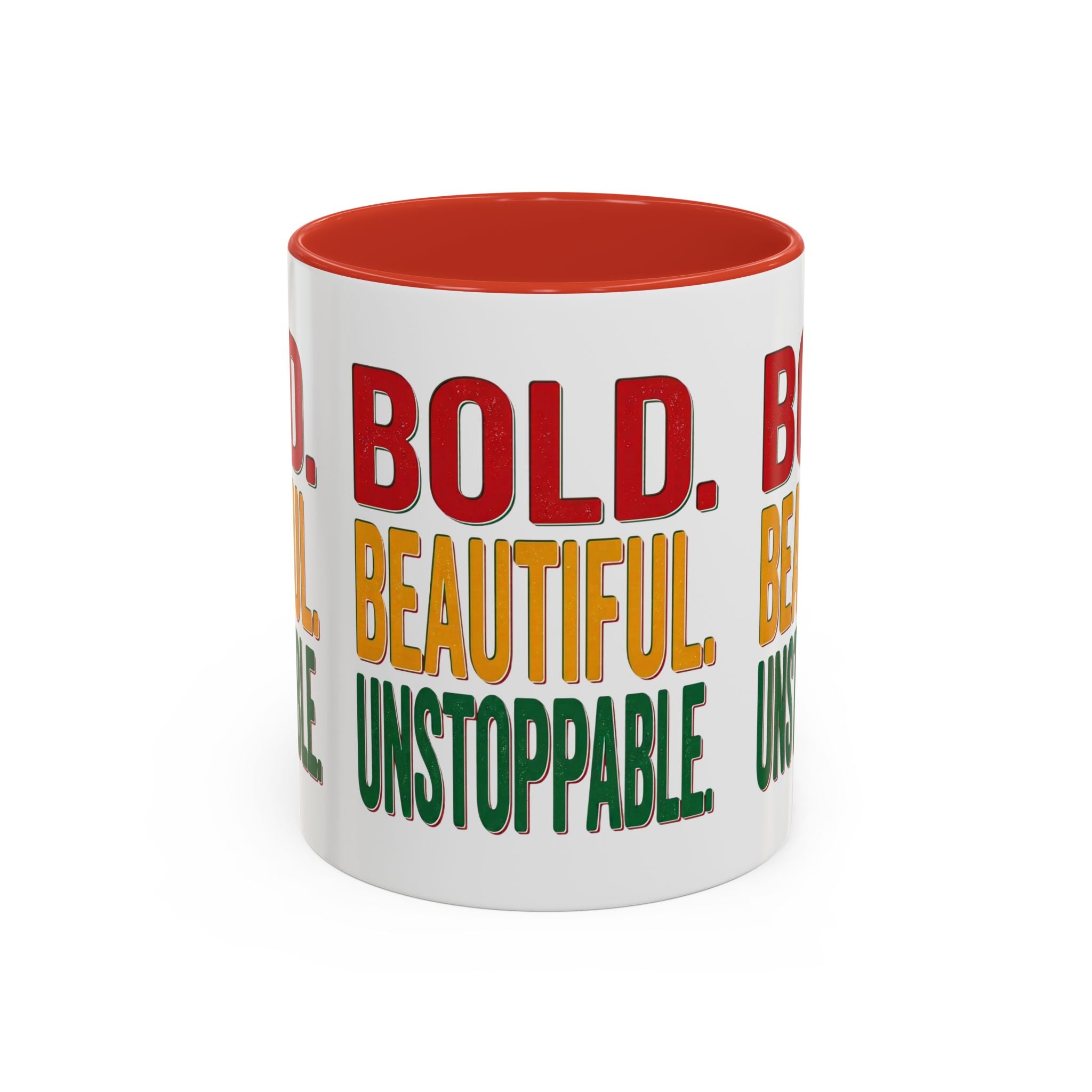 Bold Beautiful Unstoppable Accent Coffee Mug — Inspirational 11/15oz Gift