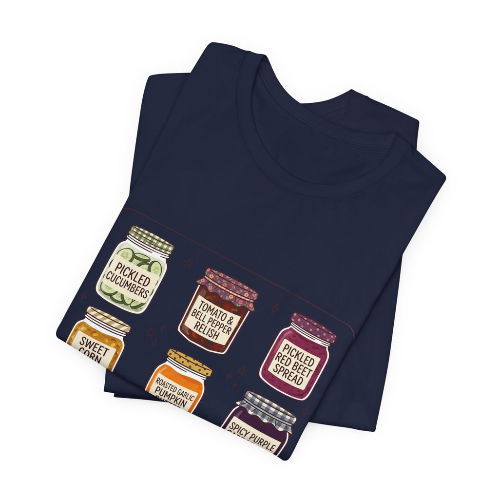 Retro Pantry Jar Illustration T-Shirt | Vintage Food Graphics, Diner Style