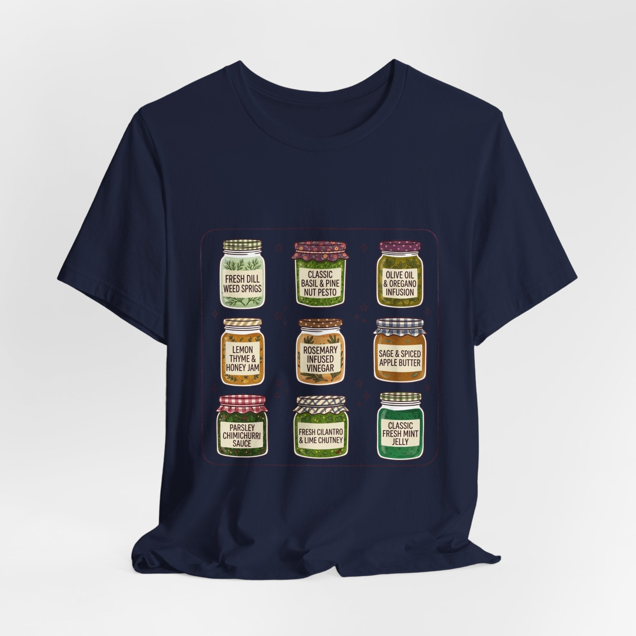 Retro Jam Jars T-Shirt | Vintage Food Graphics, Hand-Drawn Pantry Art