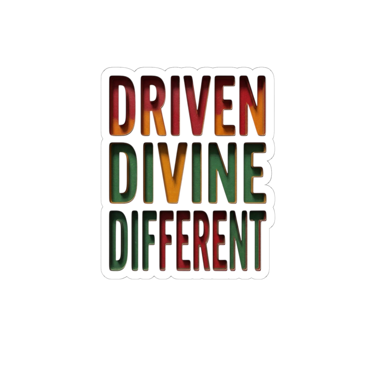 Driven Divine Different Sticker | Juneteenth Pan-African 1865 Pride