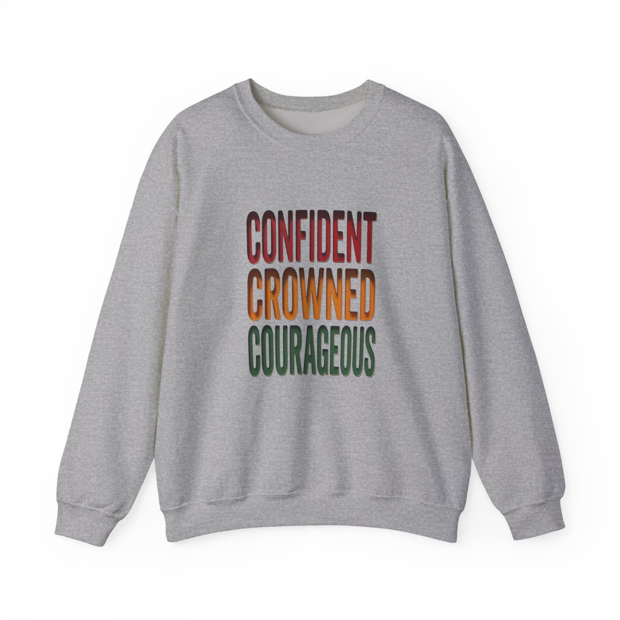 Confident Crowned Courageous Sweatshirt | Juneteenth Pan-African 1865 Freedom