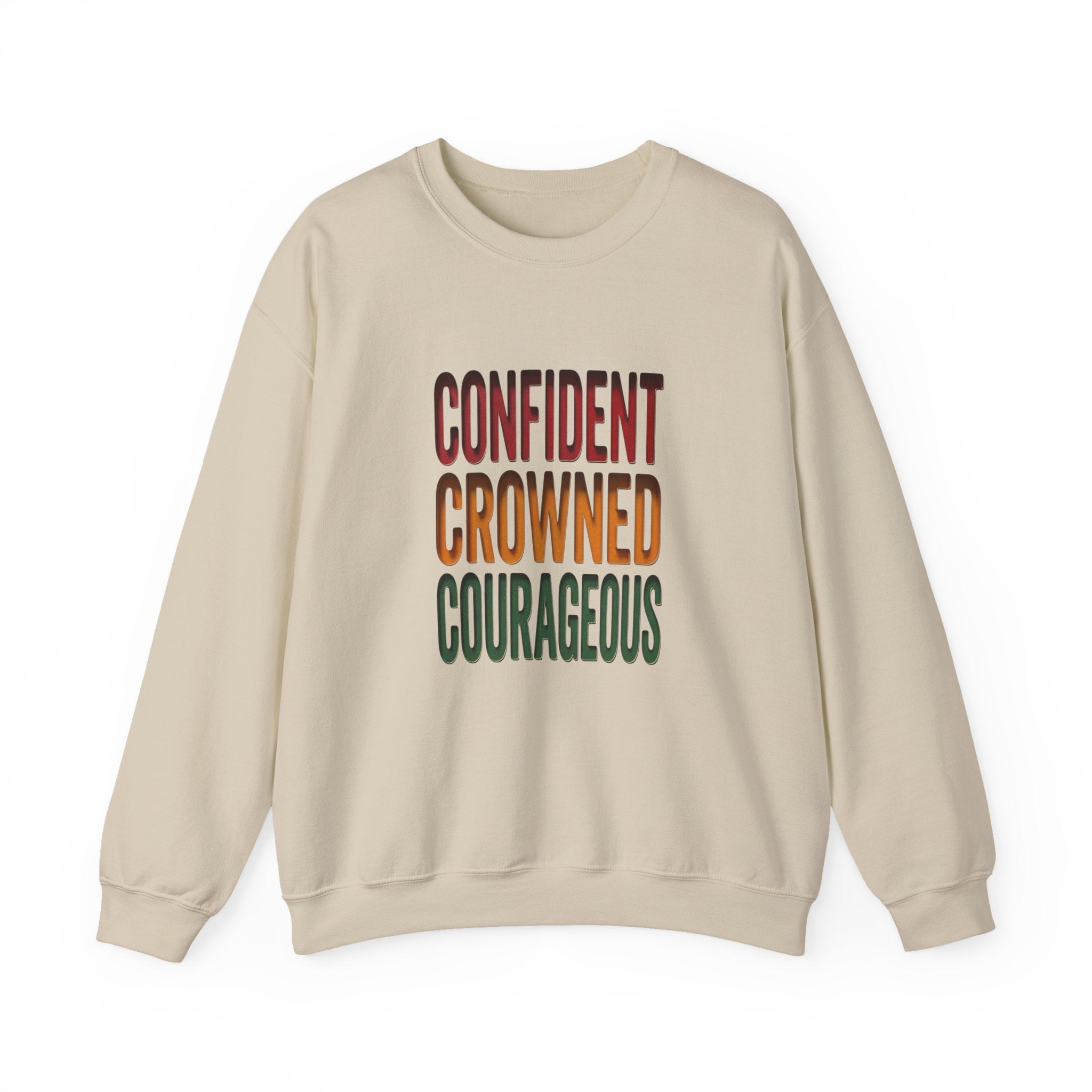 Confident Crowned Courageous Sweatshirt | Juneteenth Pan-African 1865 Freedom