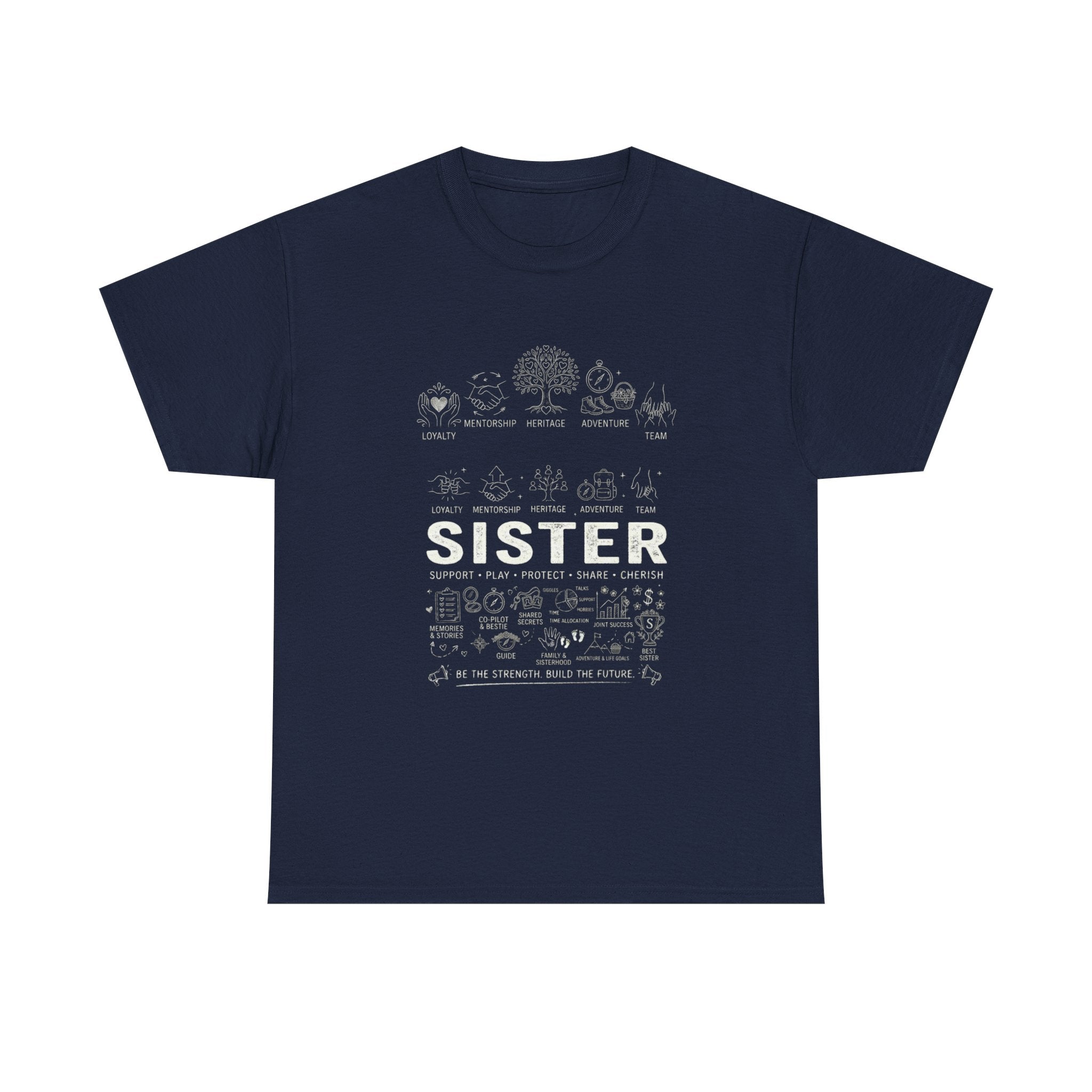 Sister Doodle T-Shirt — Cute Hand-Drawn Sister Gift Tee for Weddings & Birthdays