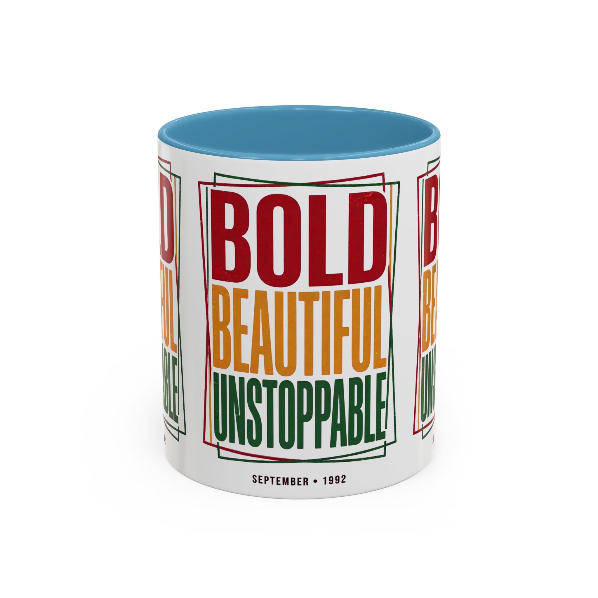 Bold Beautiful Unstoppable Accent Coffee Mug — Motivational Inspirational Gift (11/15oz)