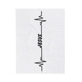 Velveteen Plush Blanket — Jesus Heartbeat Line Design (Faith Throw Blanket)