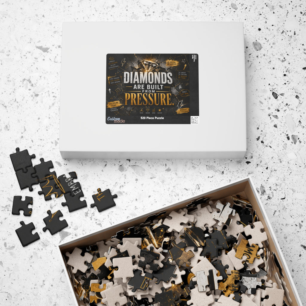 Diamonds Are Built From Pressure — Motivational Puzzle (520–1014 pcs)