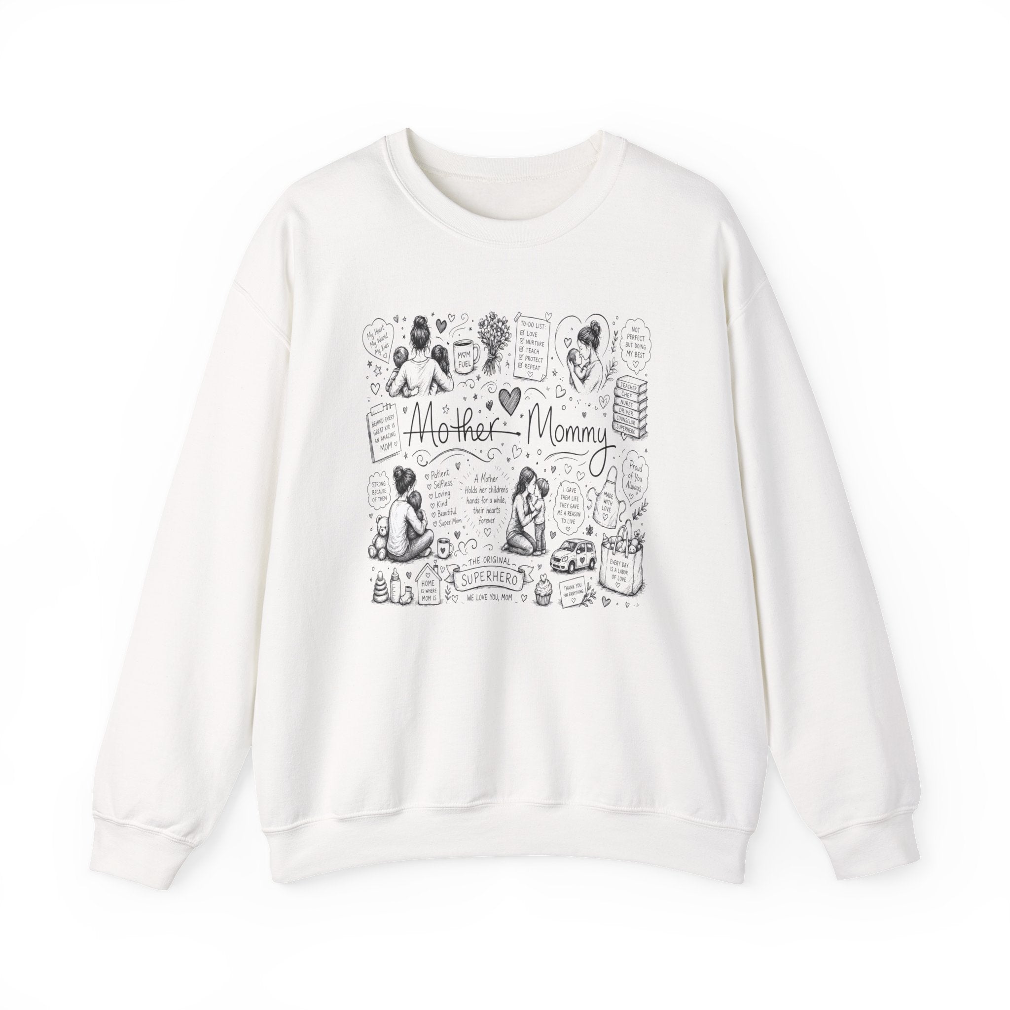 Mother & Mommy Illustration Crewneck Sweatshirt