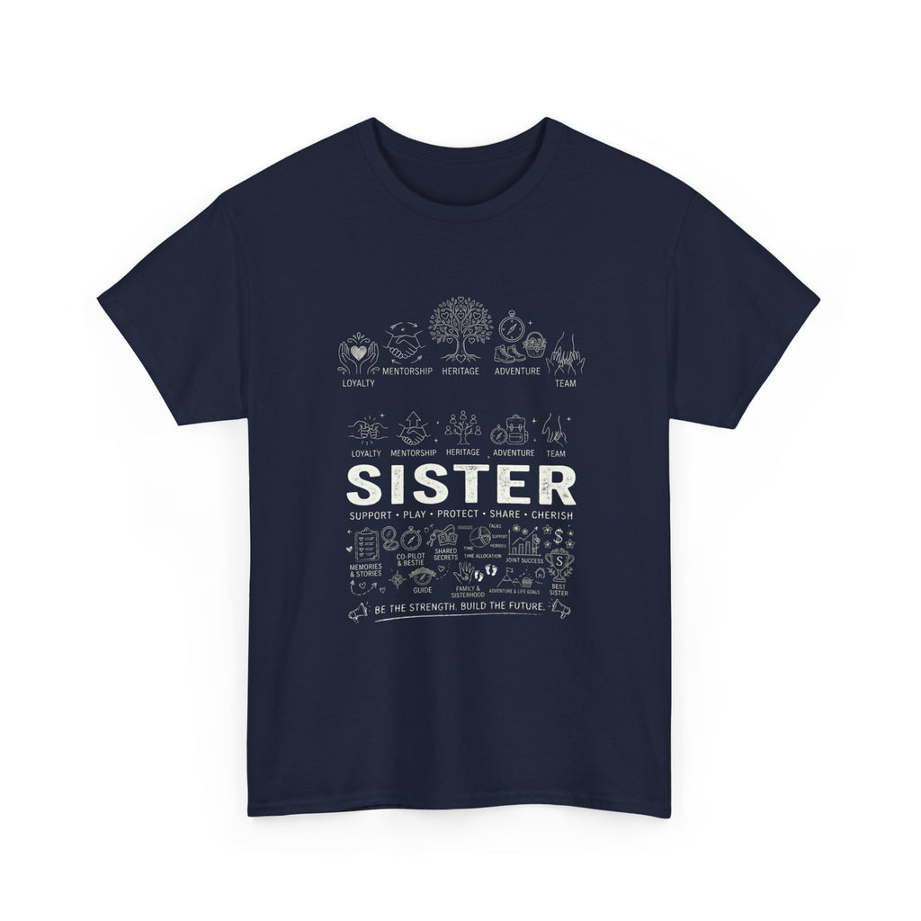 Sister Doodle T-Shirt — Cute Hand-Drawn Sister Gift Tee for Weddings & Birthdays