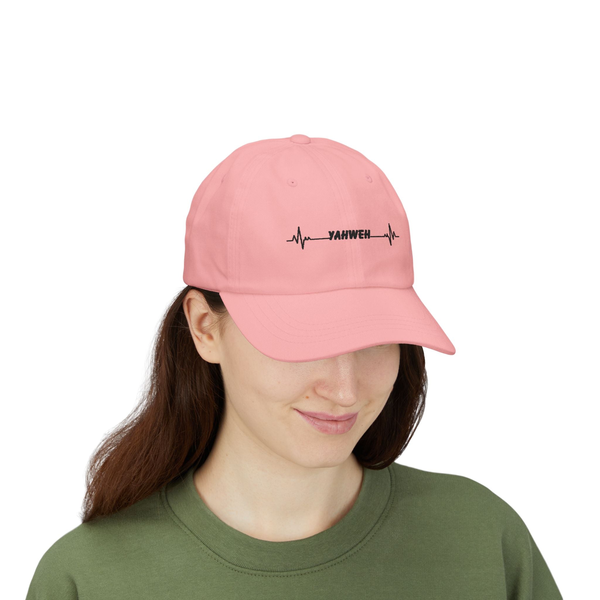 Yahweh Heartbeat Dad Cap — Christian Embroidered Baseball Hat
