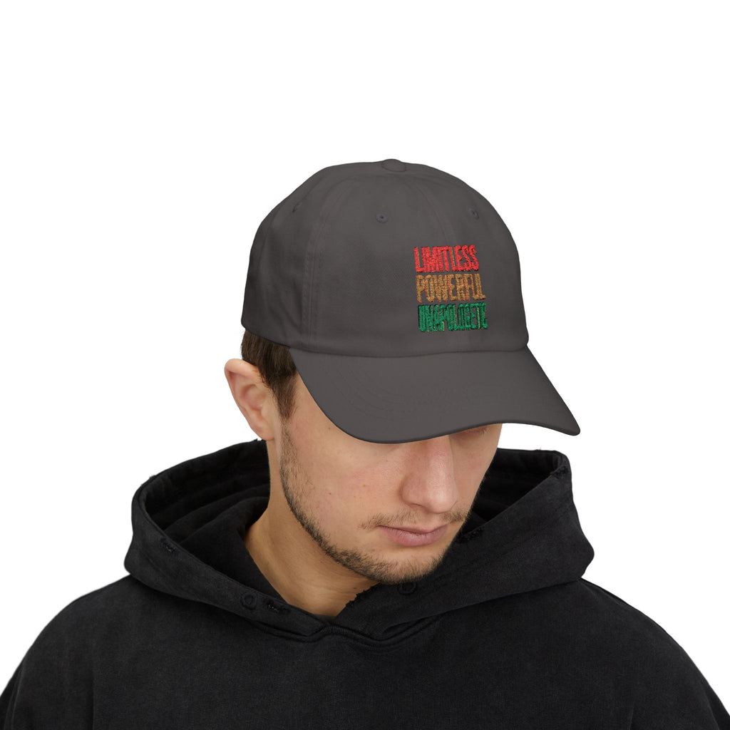 Dad Cap — "Limitless Powerful Unapologetic" Embroidered Inspirational Hat