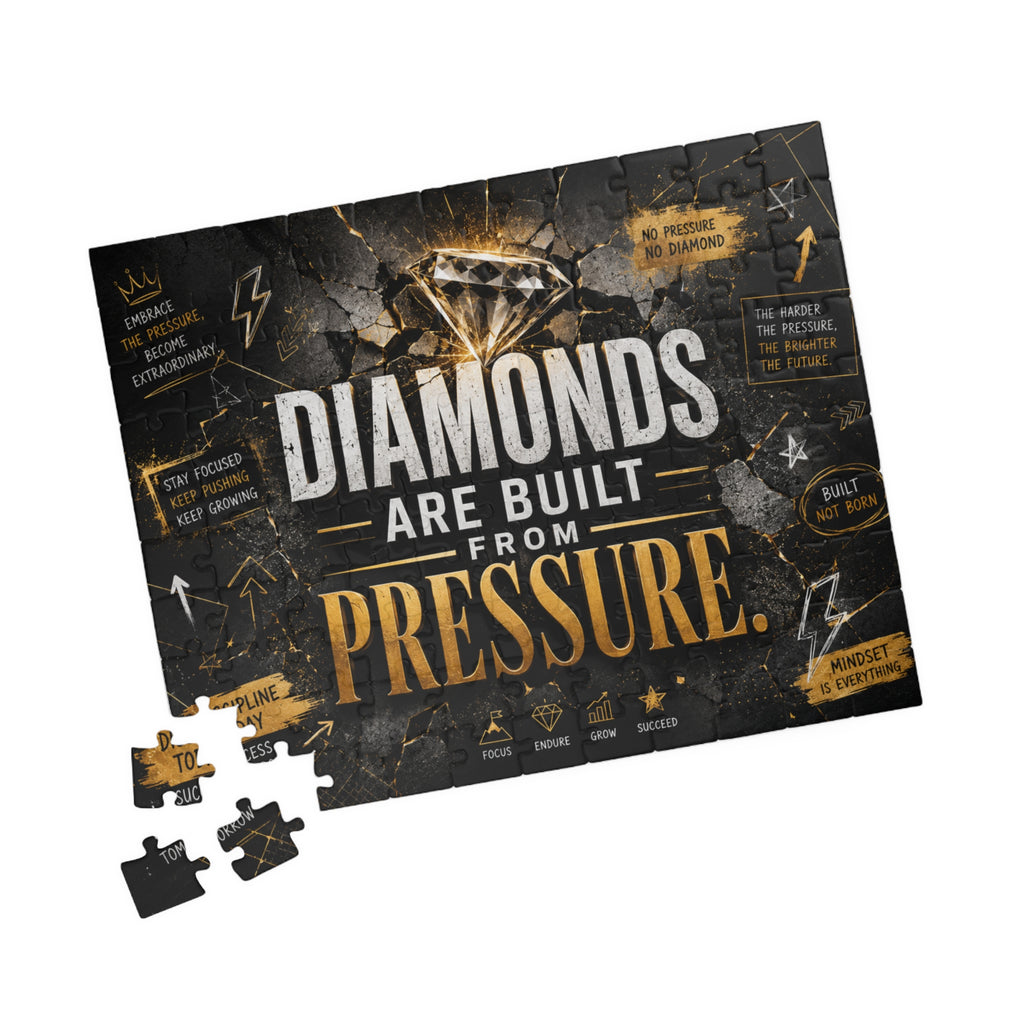 Diamonds Are Built From Pressure — Motivational Puzzle (520–1014 pcs)