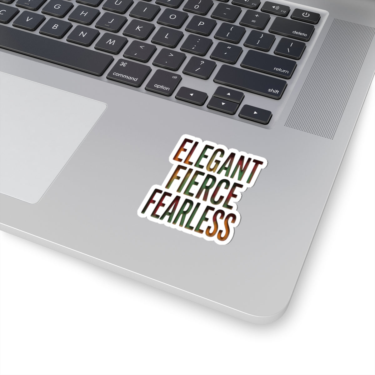 Elegant Fierce Fearless Kiss-Cut Sticker | Juneteenth Pan-African Pride, 1865 Freedom