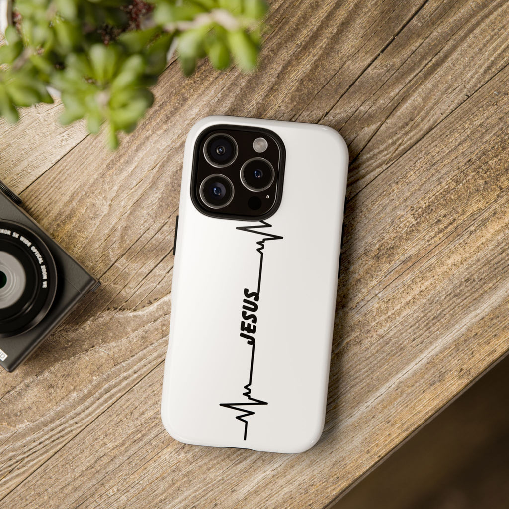 Jesus Heartbeat Phone Case — Christian Faith Protective Phone Cover