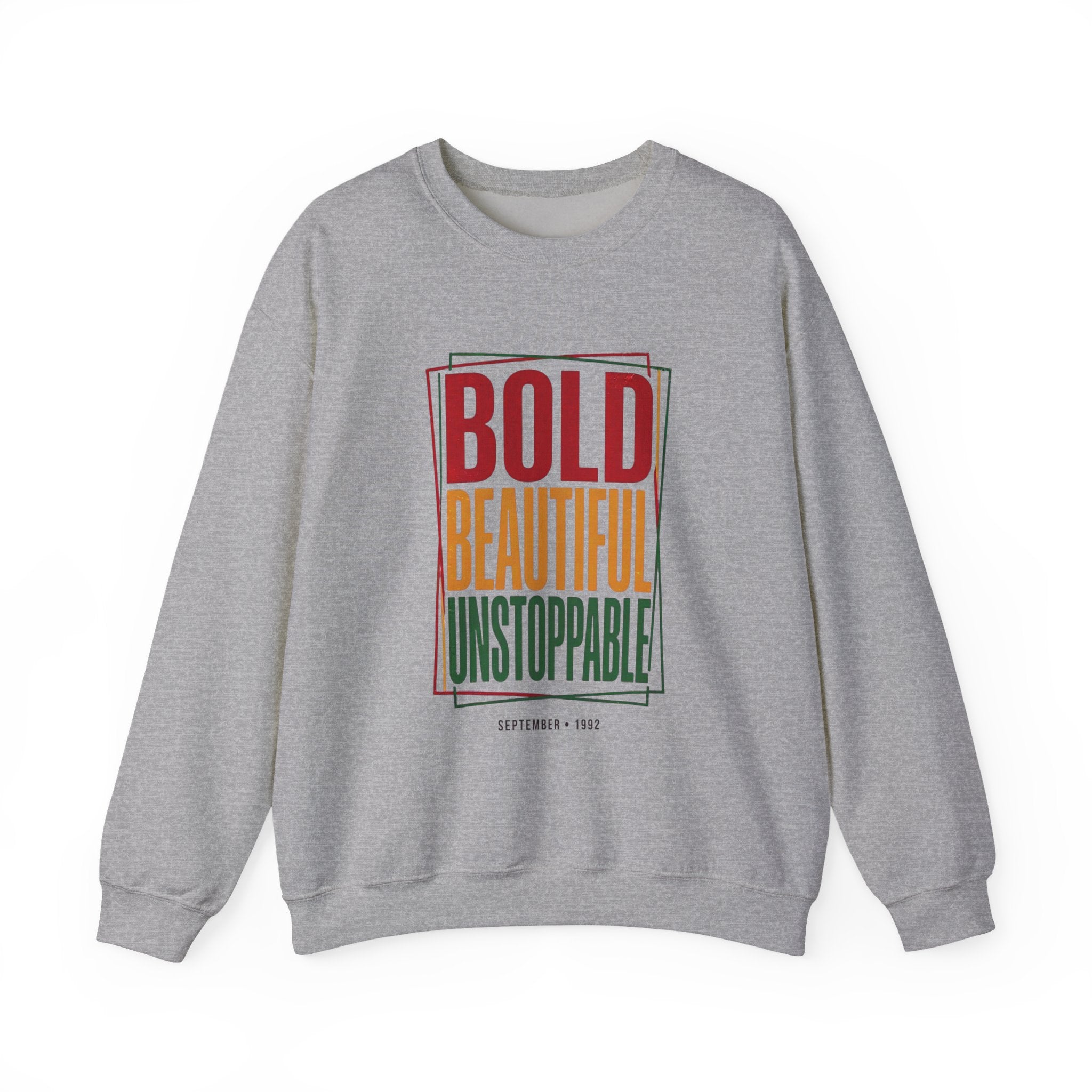 Bold Beautiful Unstoppable Crewneck Sweatshirt | Juneteenth Pan-African 1865 Freedom
