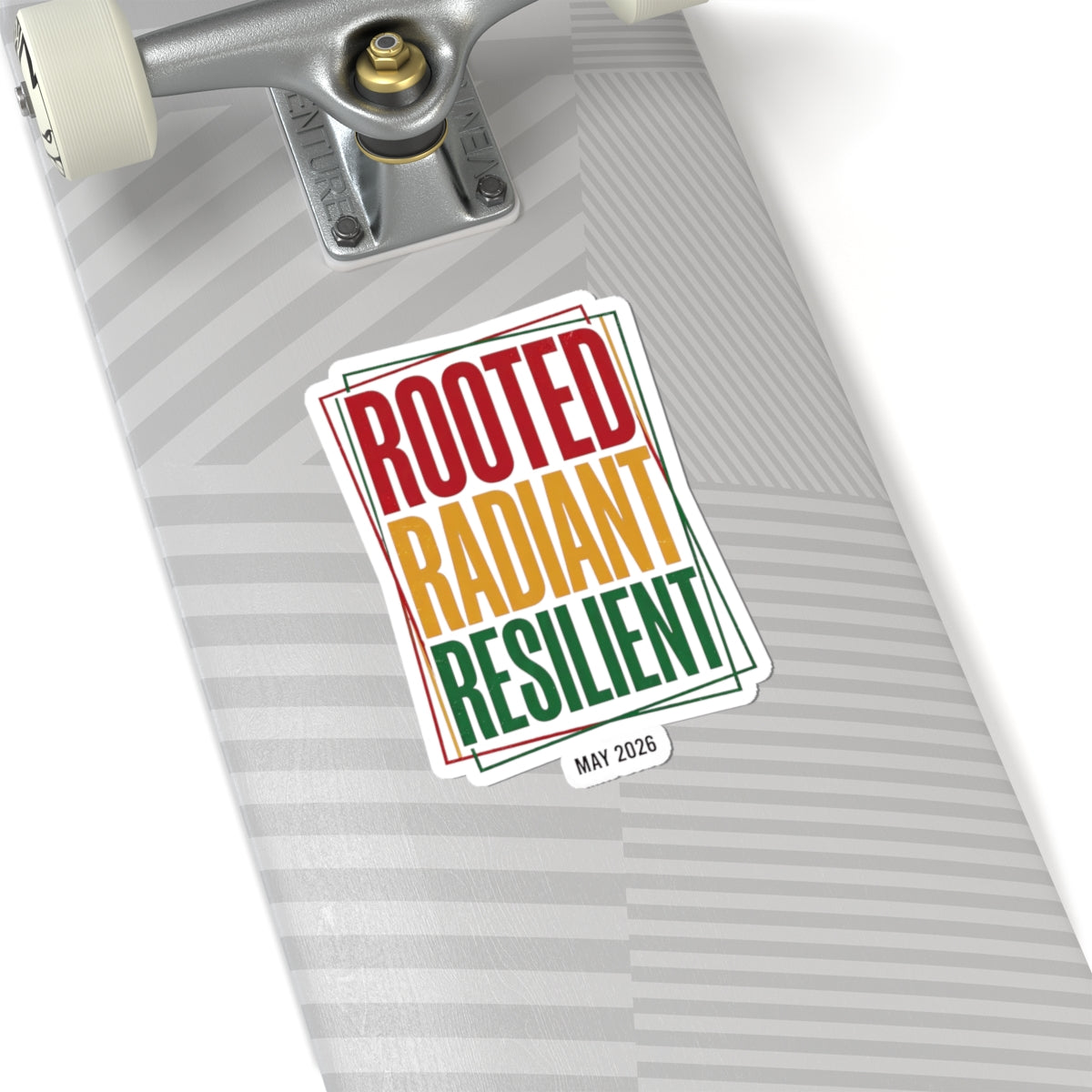 Rooted Radiant Resilient Kiss-Cut Stickers | Juneteenth Pan-African 1865