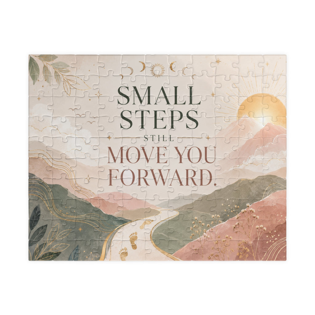 Motivational Puzzle — "Small Steps Still Moves You Forward" Inspirational Jigsaw (110–1014 pcs)