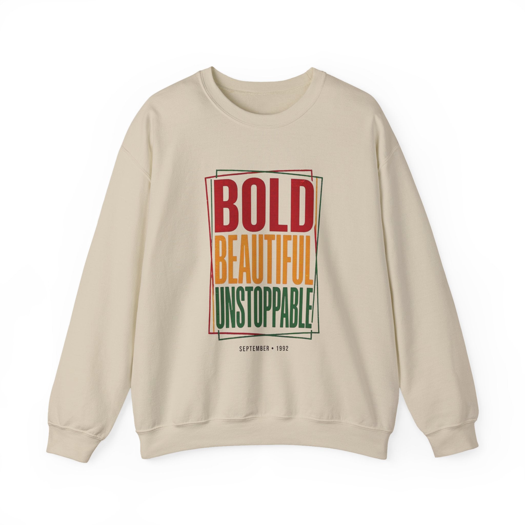 Bold Beautiful Unstoppable Crewneck Sweatshirt | Juneteenth Pan-African 1865 Freedom