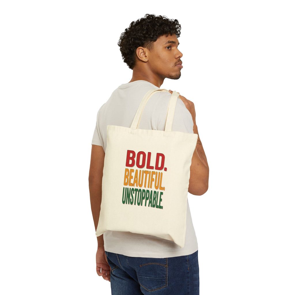 Bold Beautiful Unstoppable Tote | Juneteenth Pan-African Colors
