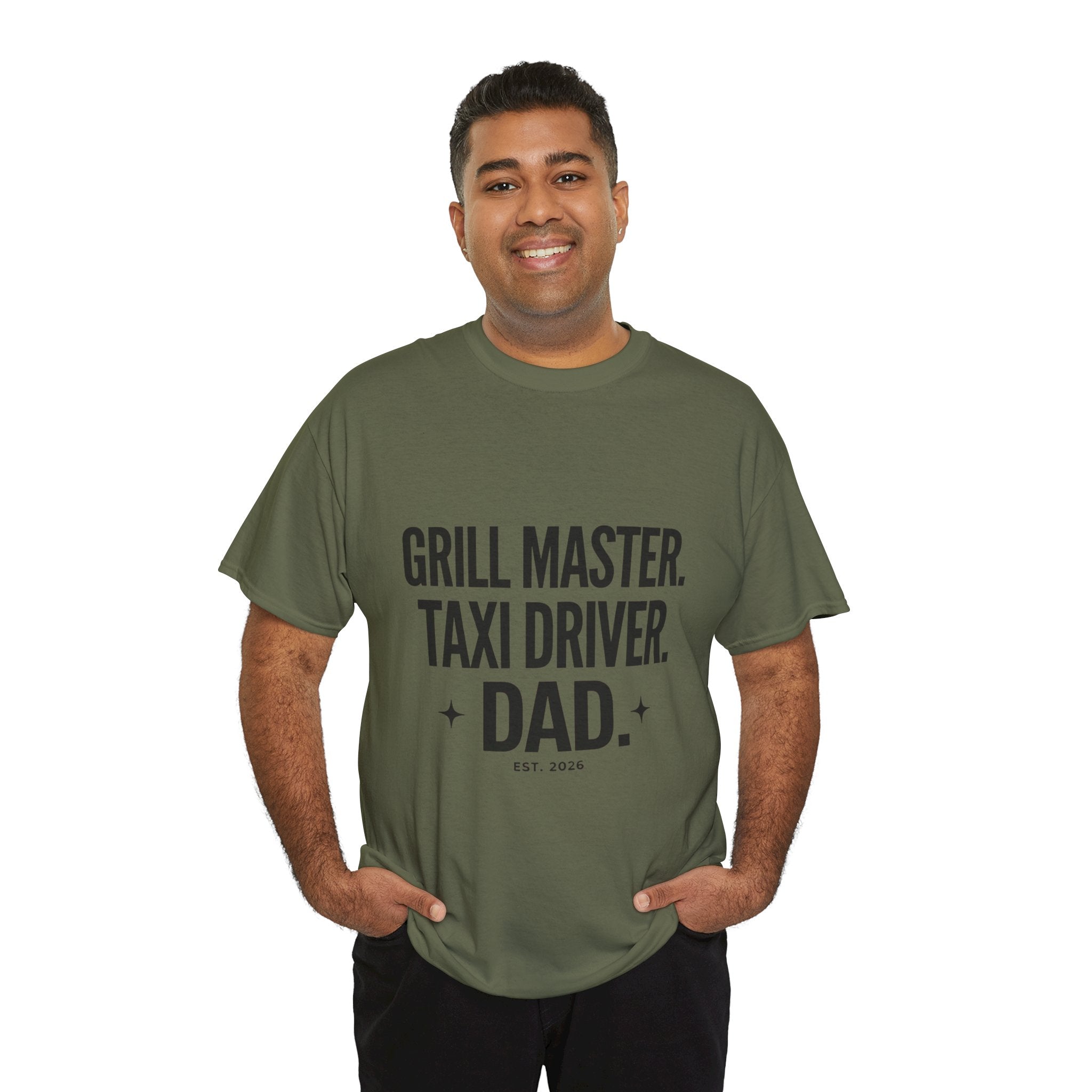 Dad T‑Shirt - "Grill Master. Taxi Driver. Dad." Funny Father’s Day Tee
