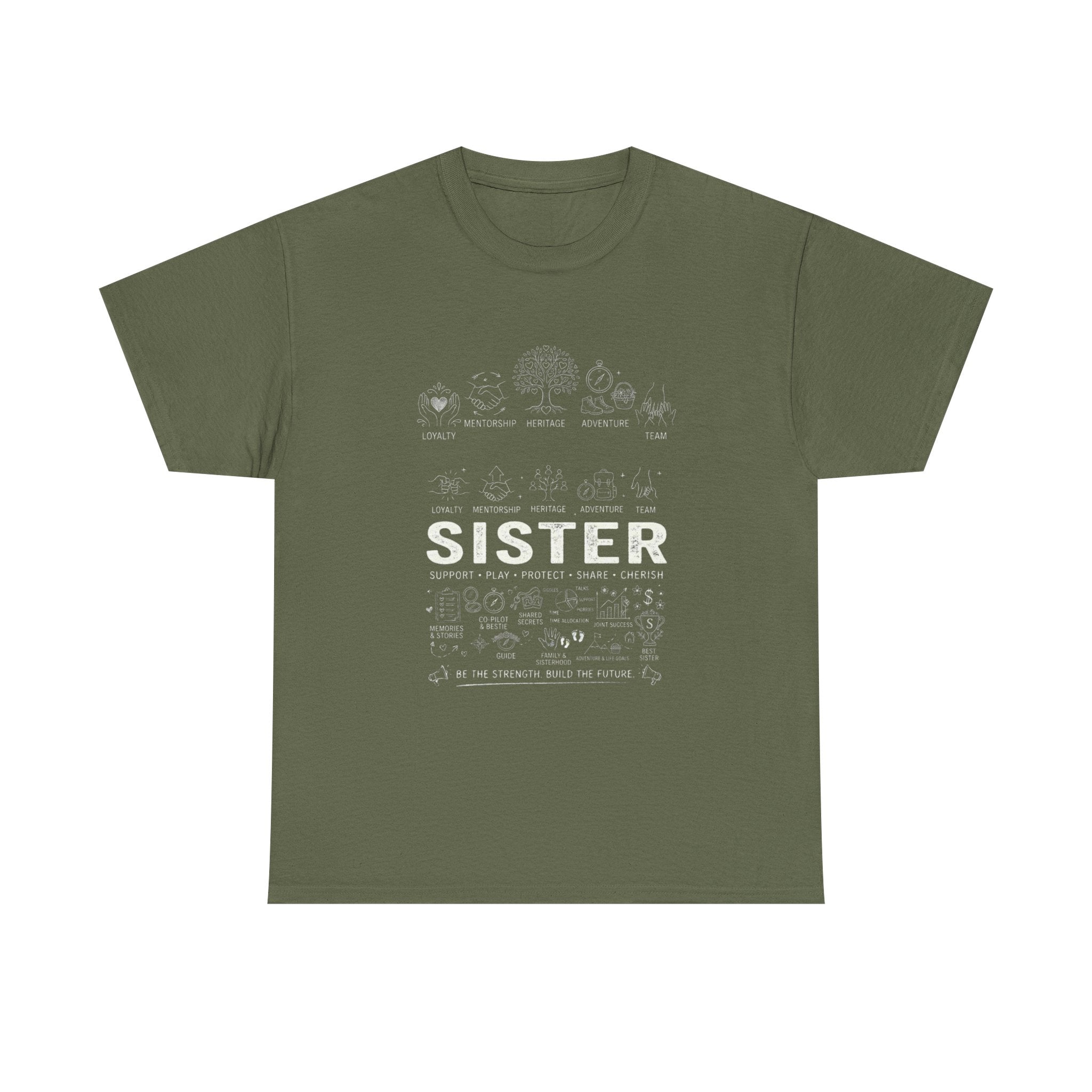 Sister Doodle T-Shirt — Cute Hand-Drawn Sister Gift Tee for Weddings & Birthdays