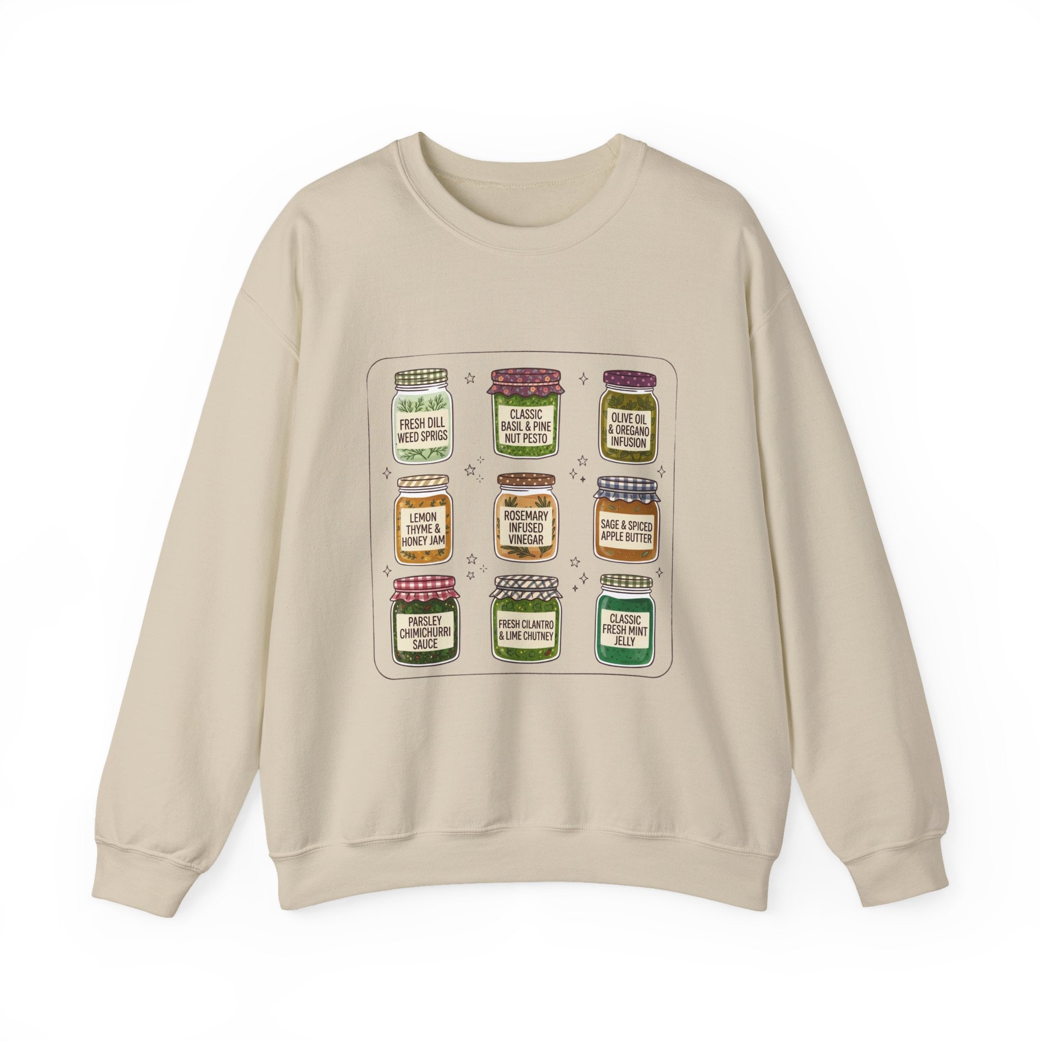 Vintage Jam Jar Illustration Sweatshirt | Retro Food Graphics, Hand-Drawn Diner Style