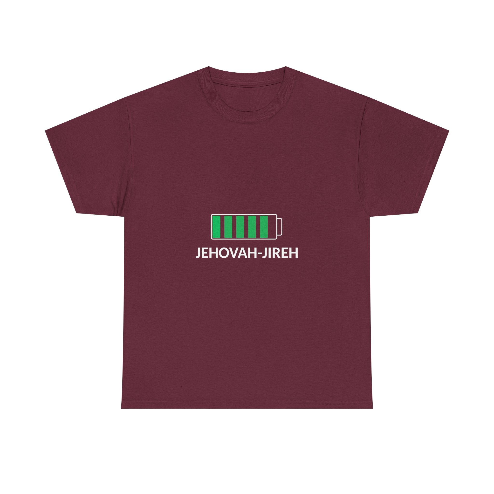 Jehovah-Jireh Battery Graphic Tee — Christian Faith T-Shirt