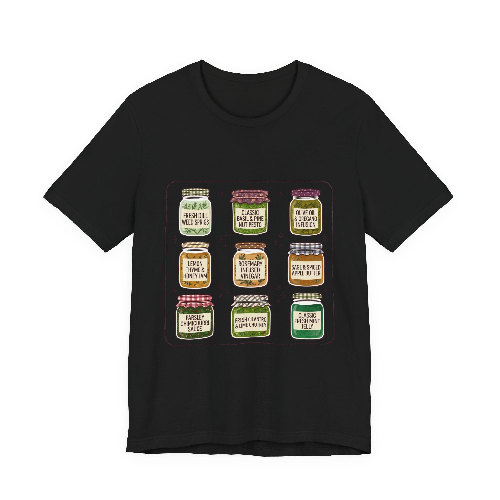 Retro Jam Jars T-Shirt | Vintage Food Graphics, Hand-Drawn Pantry Art
