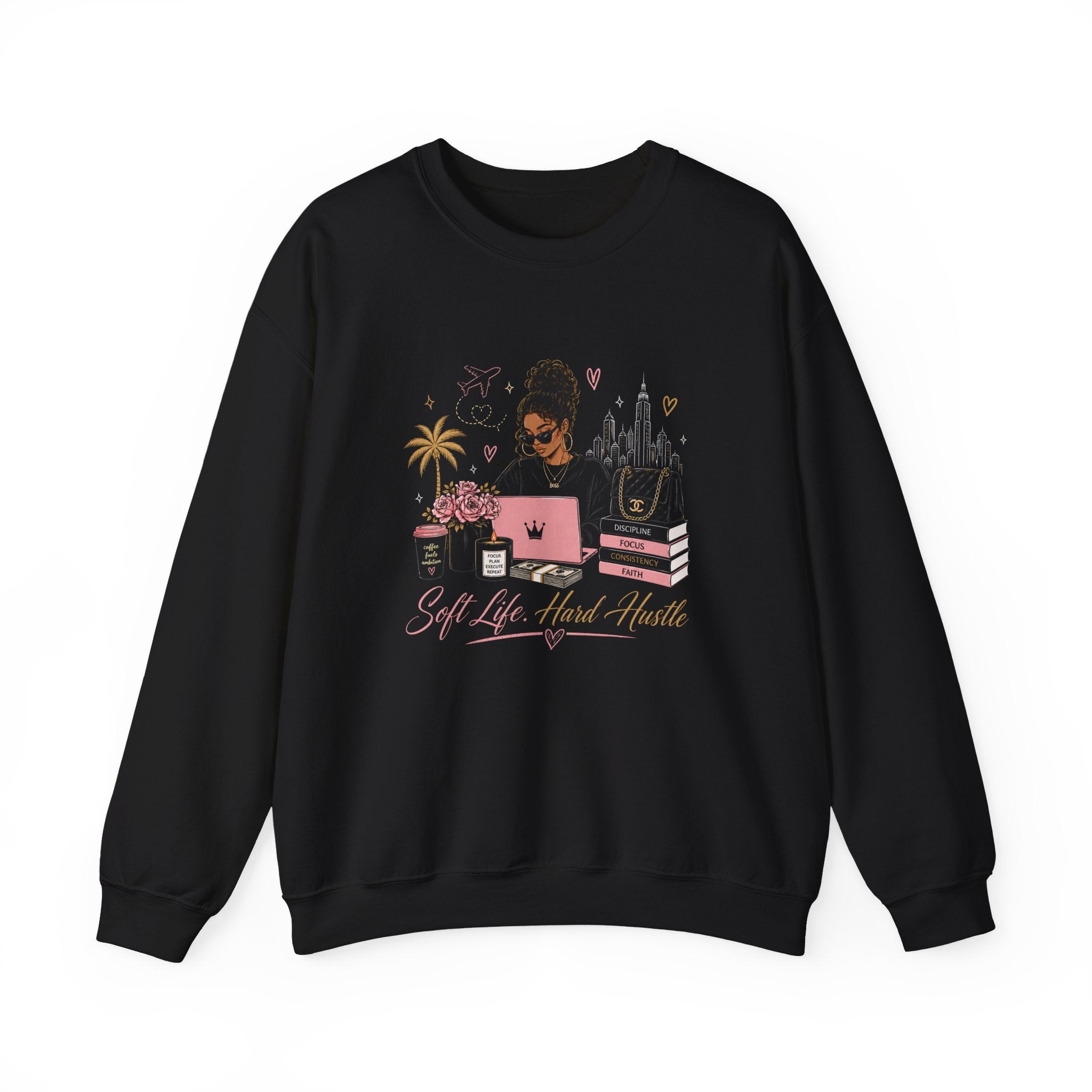 Crewneck Sweatshirt — Self Love Hustle Graphic