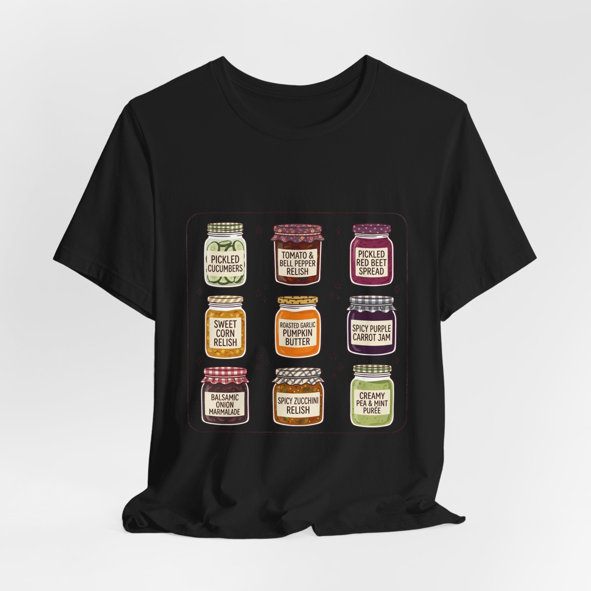 Retro Pantry Jar Illustration T-Shirt | Vintage Food Graphics, Diner Style