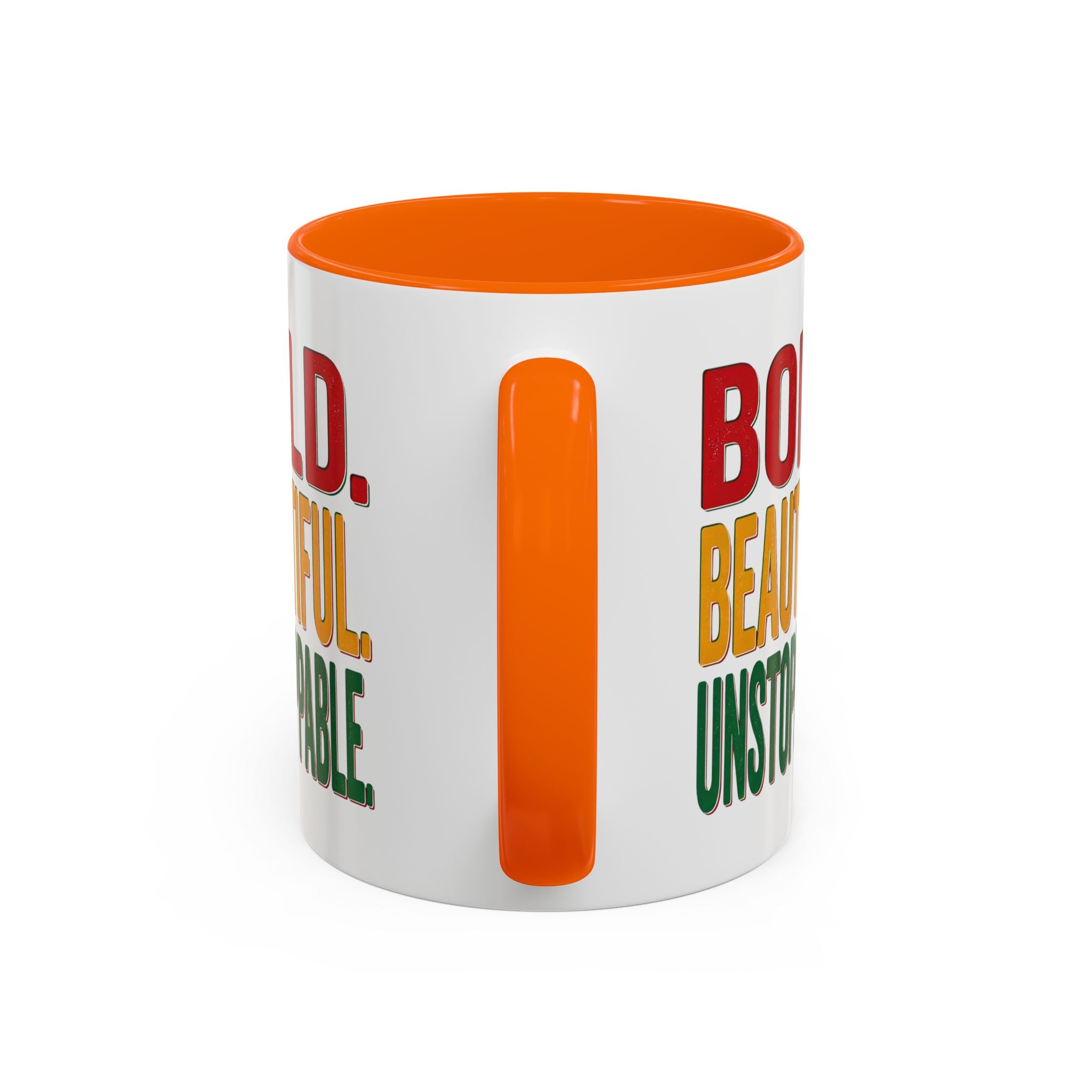 Bold Beautiful Unstoppable Accent Coffee Mug — Inspirational 11/15oz Gift