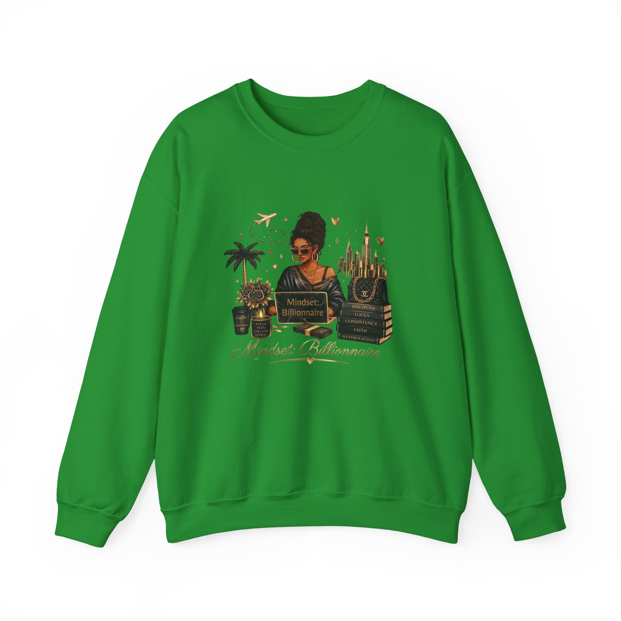 Mindset Billionaire Sweatshirt — Inspirational Cozy Crewneck for Women
