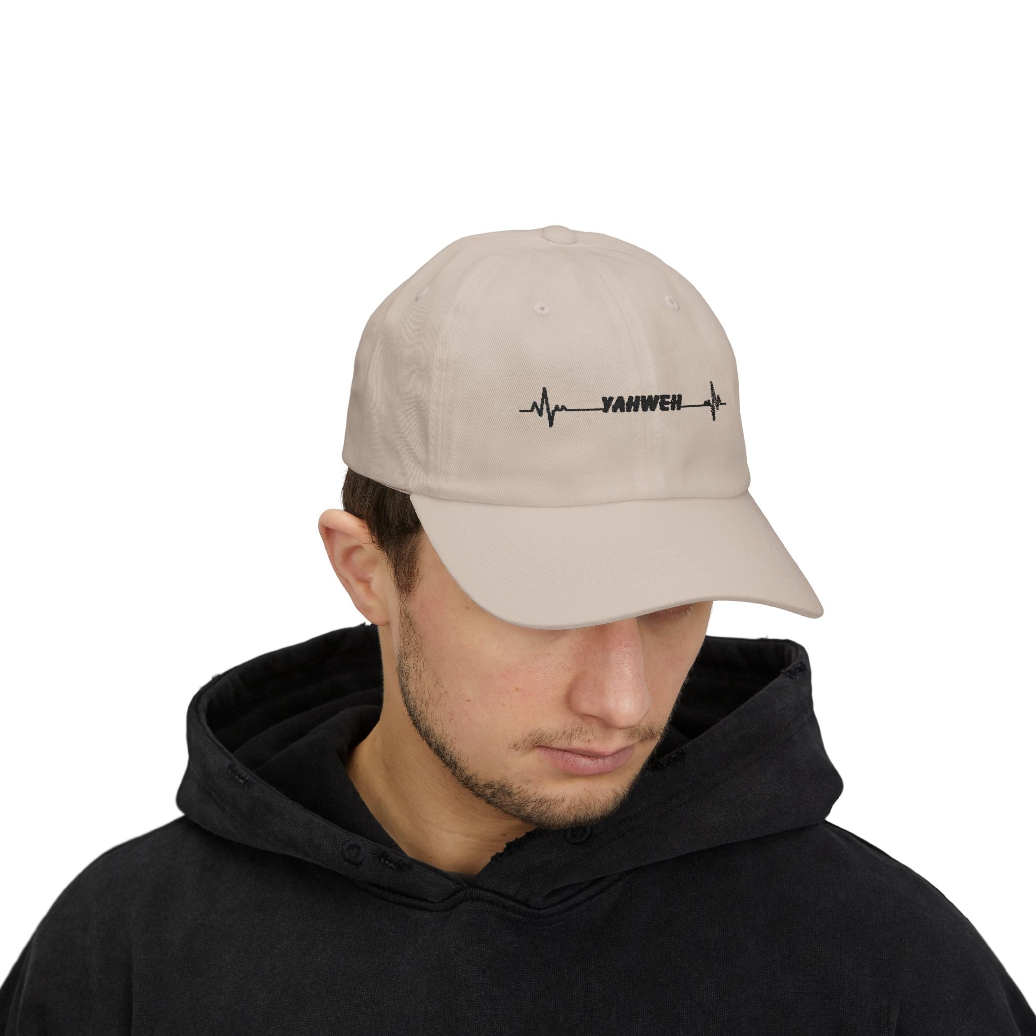 Yahweh Heartbeat Dad Cap — Christian Embroidered Baseball Hat