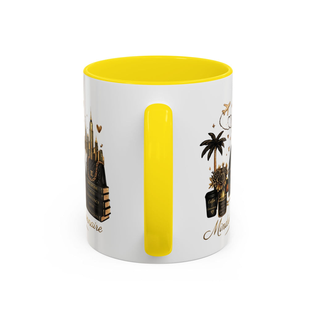 Mindset: Billionaire Accent Coffee Mug — Inspirational Black Woman Design (11/15 oz)