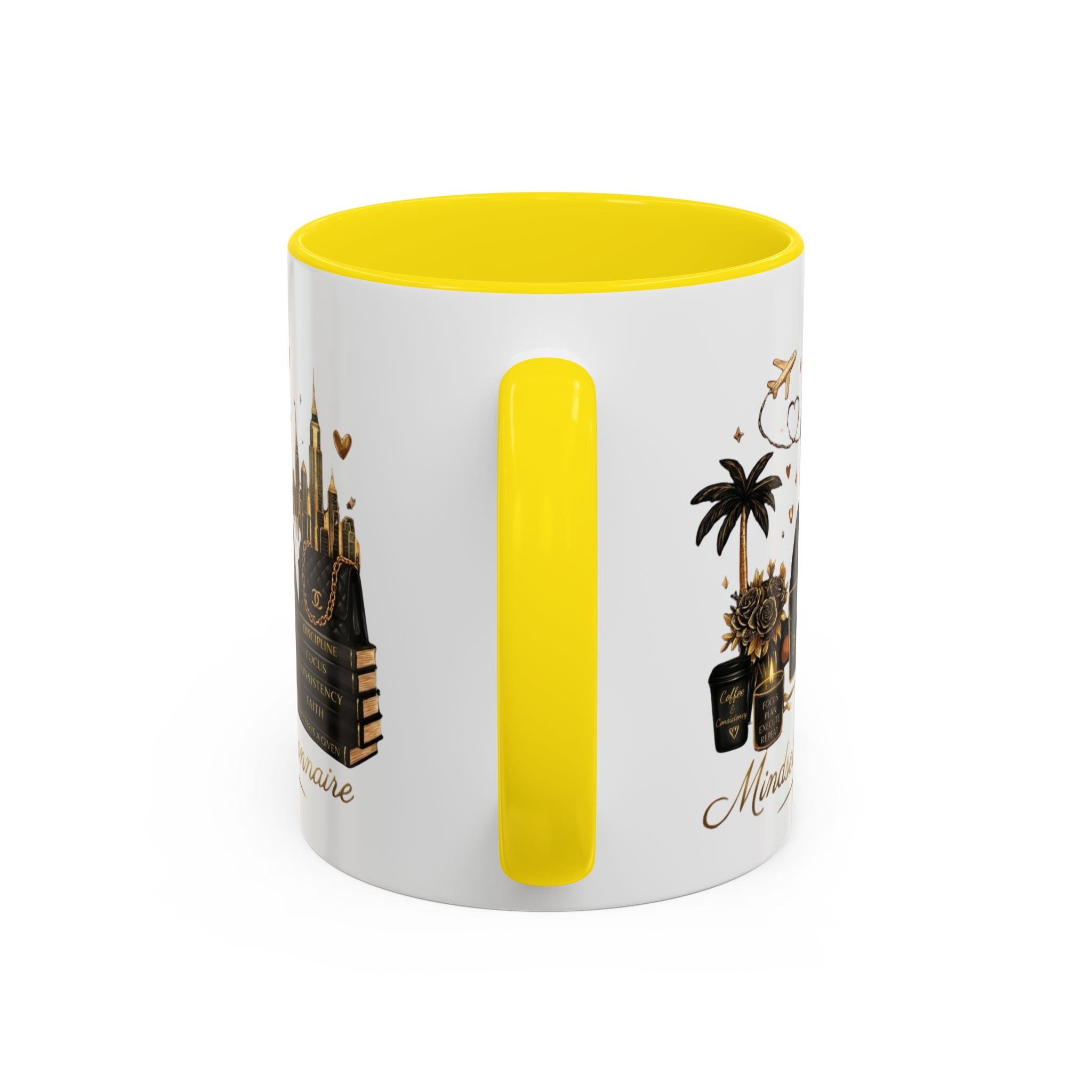 Mindset: Billionaire Accent Coffee Mug — Inspirational Black Woman Design (11/15 oz)