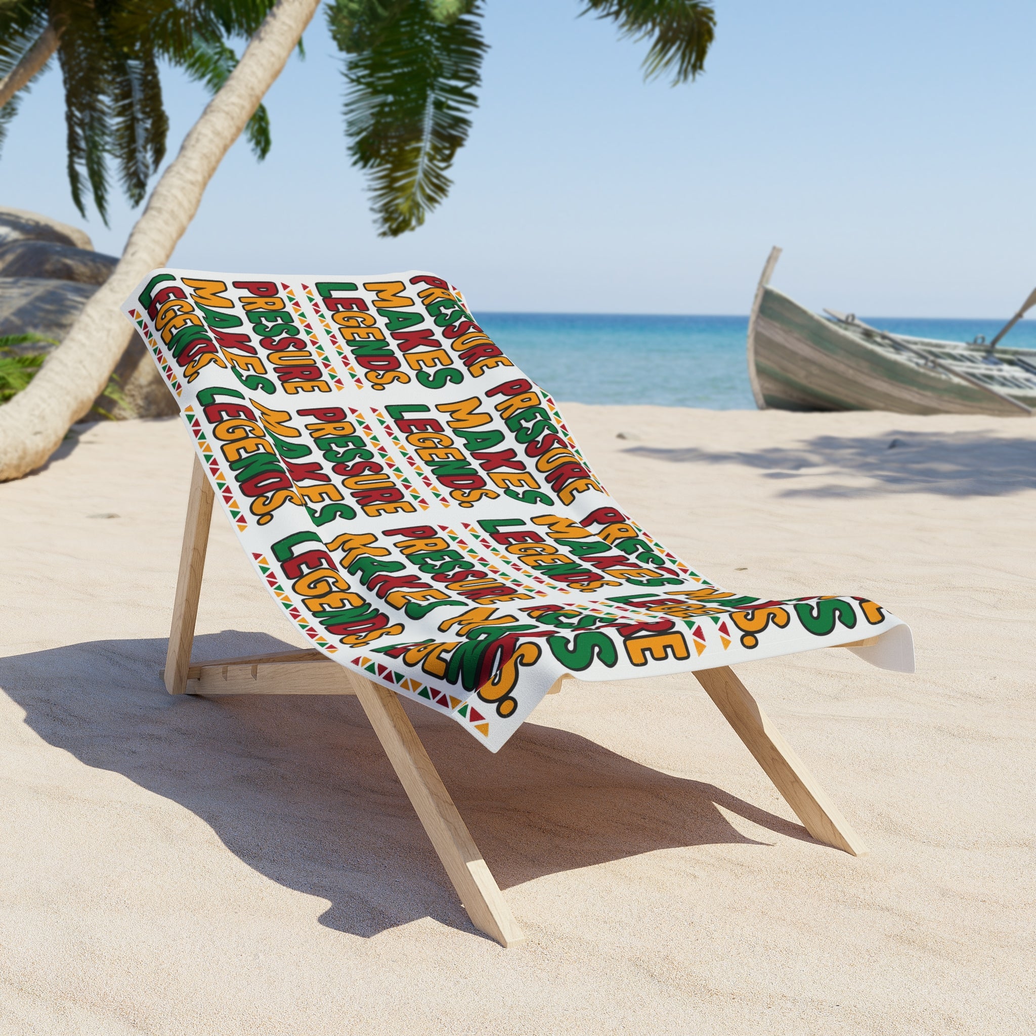 Pressure Makes Legends Beach Towel — Colorful Motivational Beach & Pool Towel